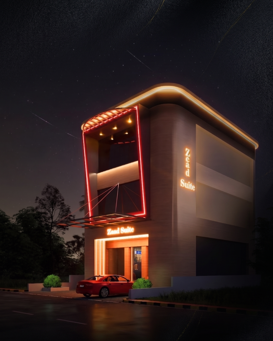 Zaad Suite - Modern luxury hotel building in Kerala